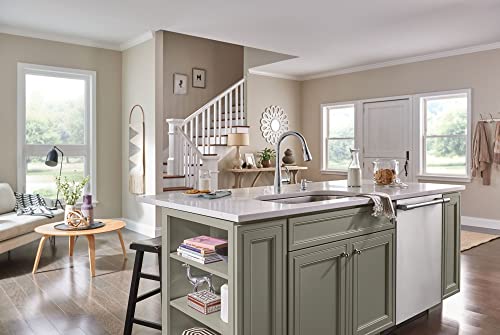Moen 87014SRS Essie Pull-Down Sprayer Kitchen Faucet in Spot Resist Stainless with Soap Dispenser