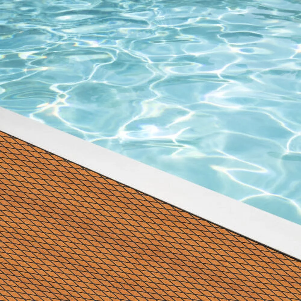 94" x35" EVA Foam Boat Decking Sheet Mat Faux Teak Deluxe Marine Yacht Flooring - Curated Treasures Market