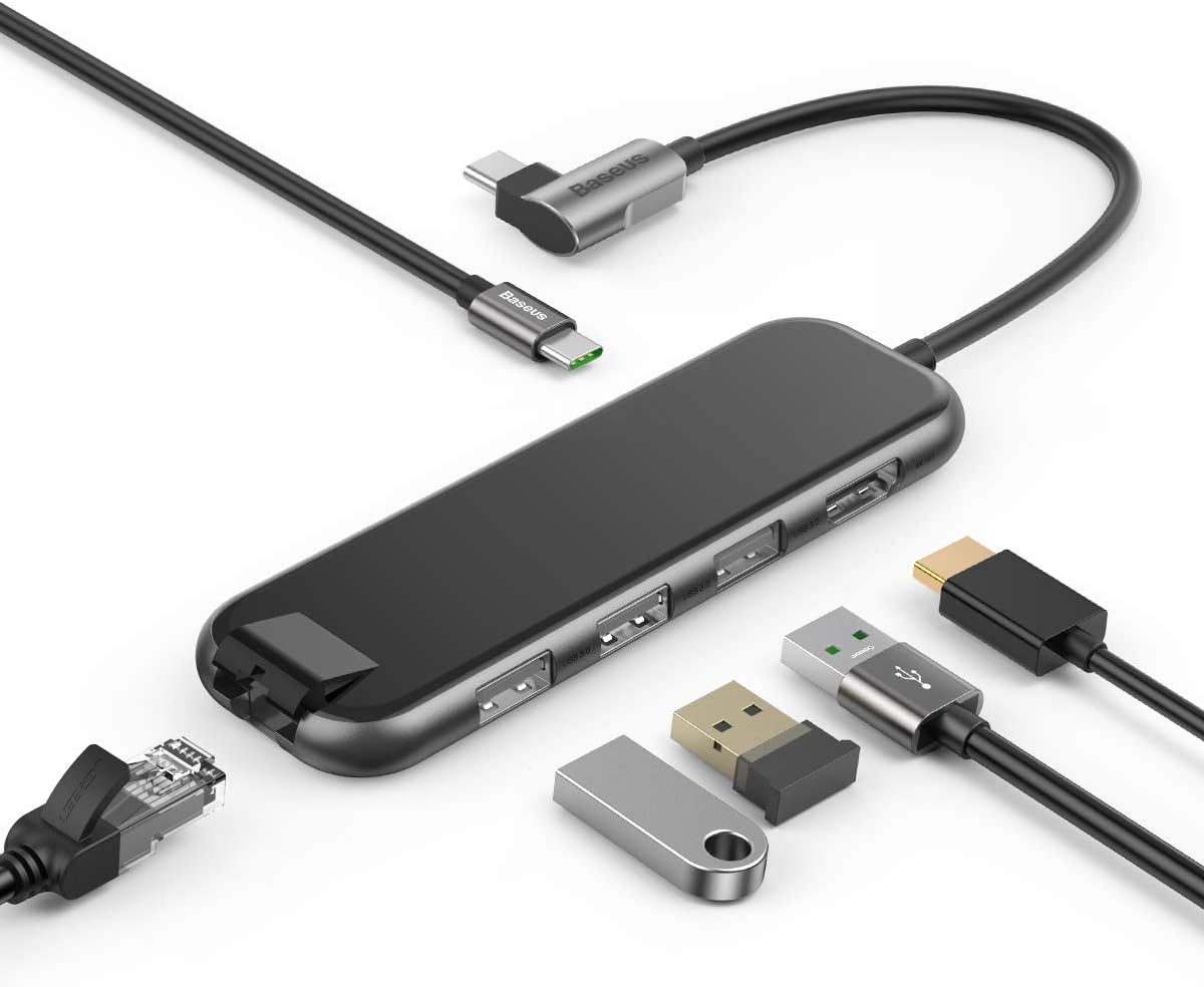 Baseus 17-in-1 USB C Docking Station to Cast on 3 Monitors, 4K USB C Dock Laptop Docking Station with 100W PD USB-C Port, 4K HDMI*3, USB 3.0*5, LAN, SD/TF Cards Reader, Audio Port for Windows, Mac