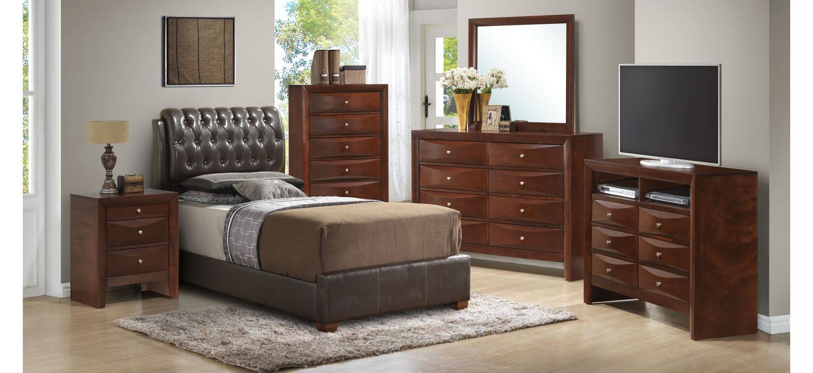 Glory Furniture Marilla G1550C-TB-UP Twin Bed, Brown