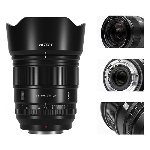 VILTROX Pro 27mm f/1.2 F1.2 XF Fuji for Fujifilm X Mount Lens,27mm APS-C X Lens for Fuji X-T5 X-H2S X-S20 X-T4 X-S10 X-T200 X-T30 II X-H1 X-T30 X-A7 X-Pro3 X-E4 X-T2 X-Pro2