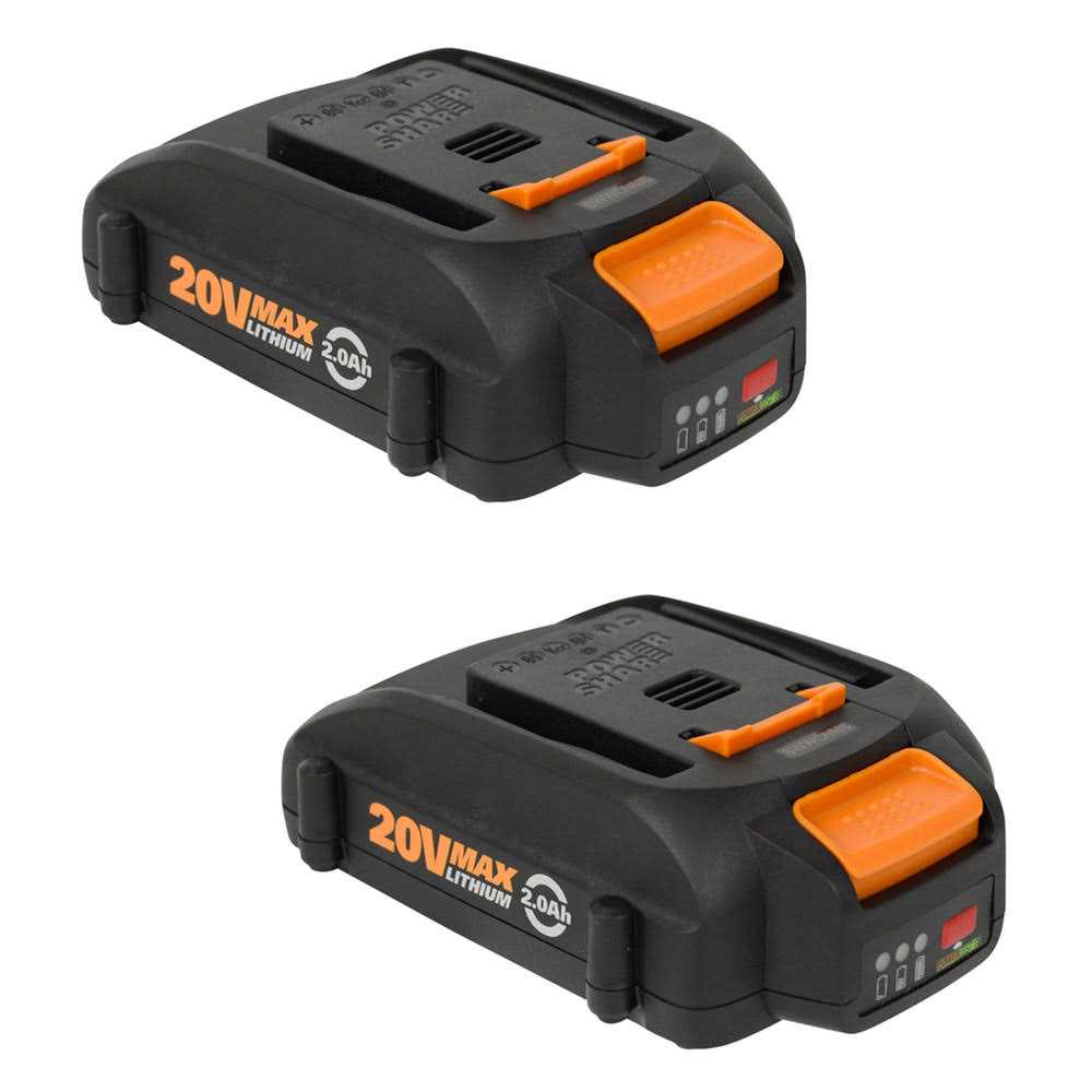 Worx 20V Power Share 2.0 Ah Lithium Battery 2 Pack WA3575.2 - Shop Hardware Tools Online Store