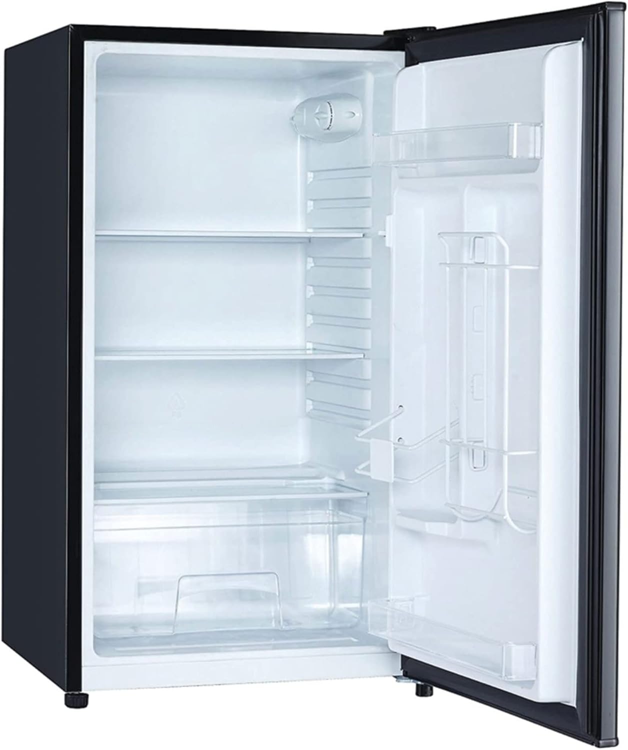 Magic Chef Compact Mini Refrigerator with Built In Freezer Compartment, Adjustable Temperature Control, and Grab and Go Can Dispenser, Black