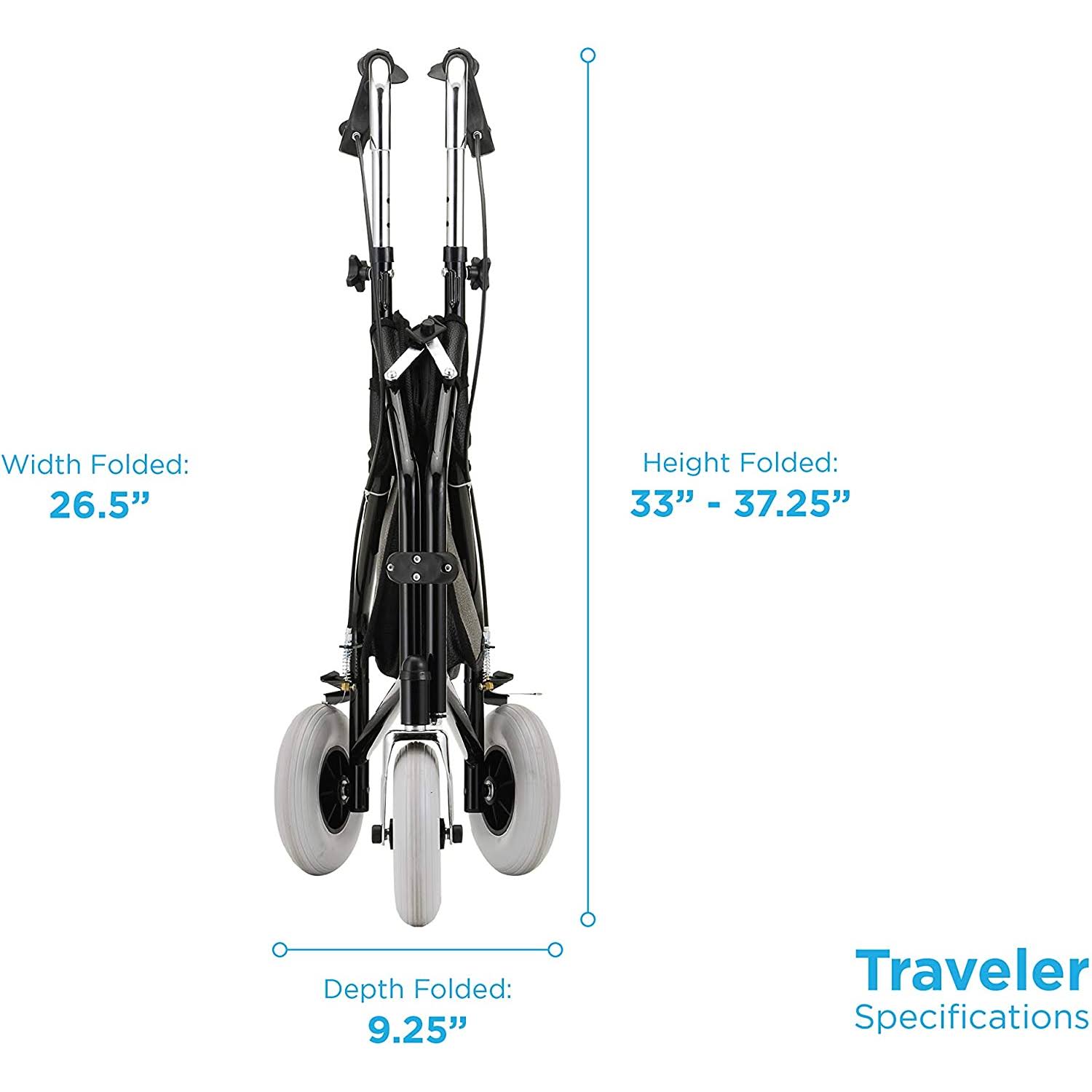 Nova Traveler 3 Wheel Rollator Walker