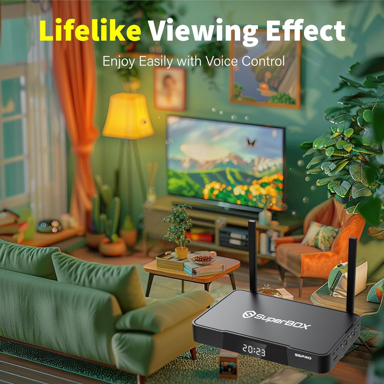 2024 New Version TV Box S-5 P-ro Elite Fully,Large Capacity 4G RAM+32G ROM, Super Latest S-5 PRO Series Samrt TV Box with Remote & Voice Remote for Family Fun,Easy Setup Guide