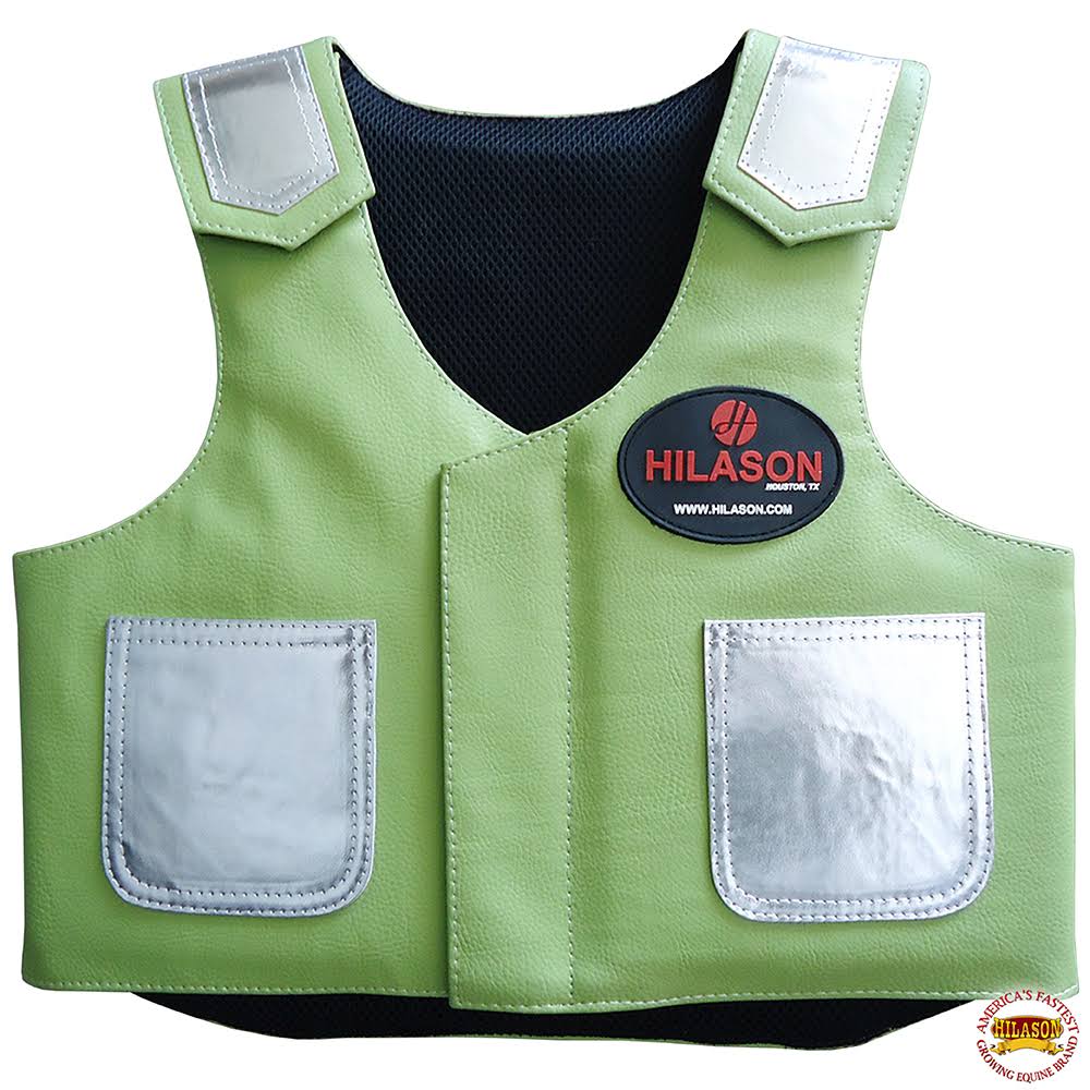 Hilason Kids Junior Youth Bull Riding Pro Rodeo Leather Protective Vest Chaps