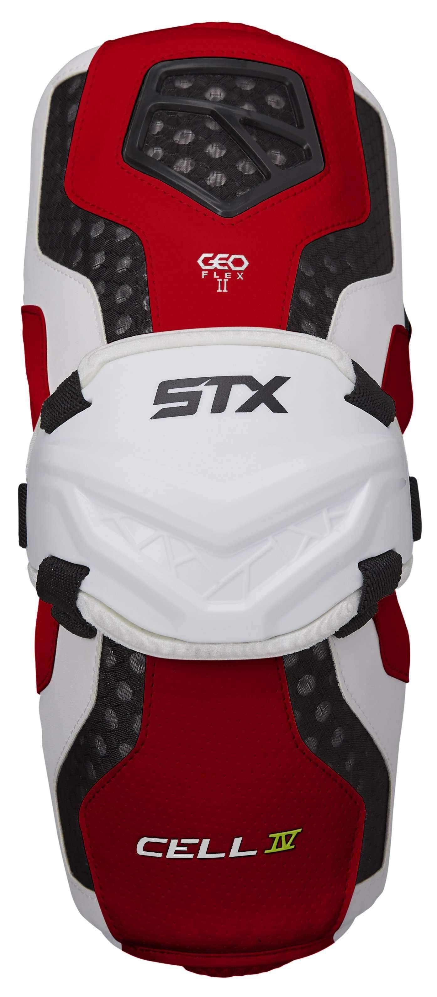 STX Cell 4 Lacrosse Arm Guards | Size Medium | Red