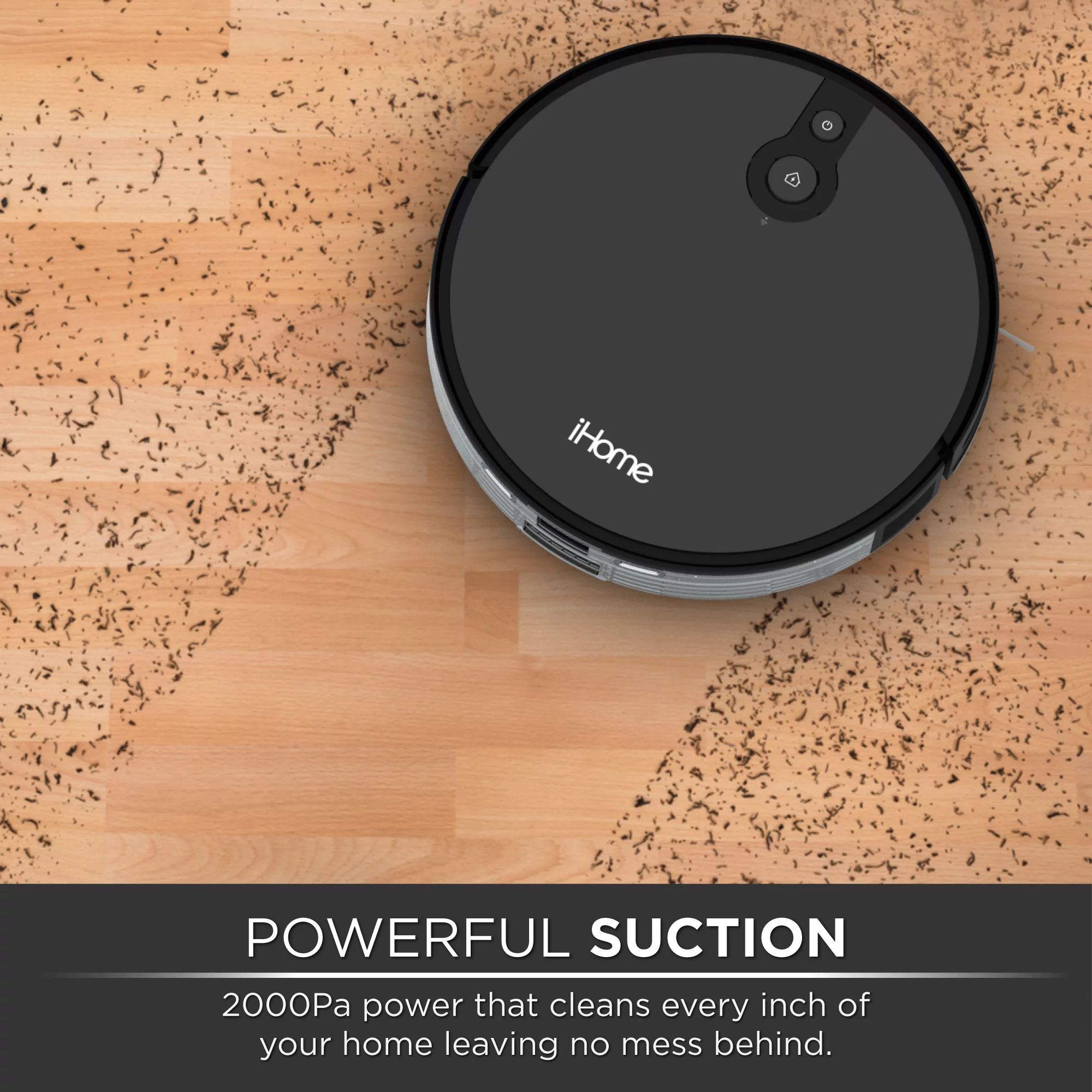 iHome AutoVac Eclipse Robot Vacuum with Mapping Technology, Ultra Strong Suction, 120 Min Runtime