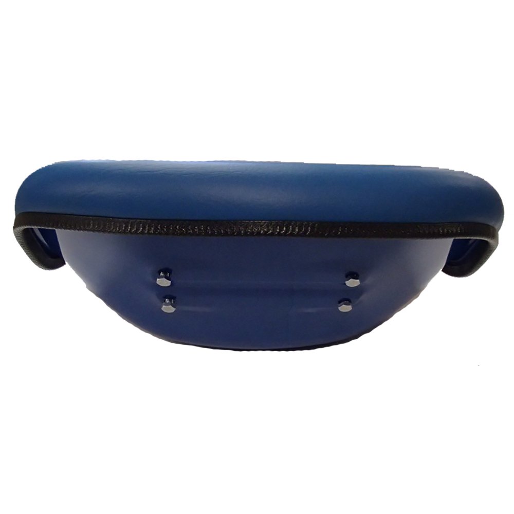 Blue Vinyl 19" Pan Steel Seat w/ 7" x 2" Back Fits Several Fits Ford Fits New Holland Tractors - CS668-8V