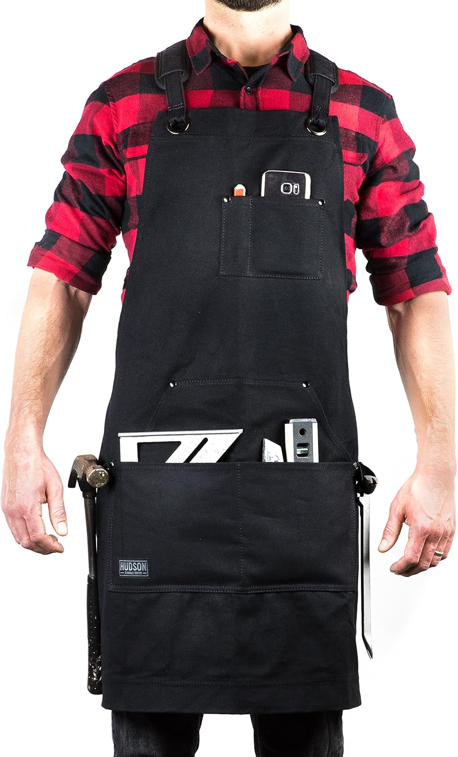 Hudson Durable Goods - Woodworking Edition - Waxed Canvas Apron - Brown Pack of 2