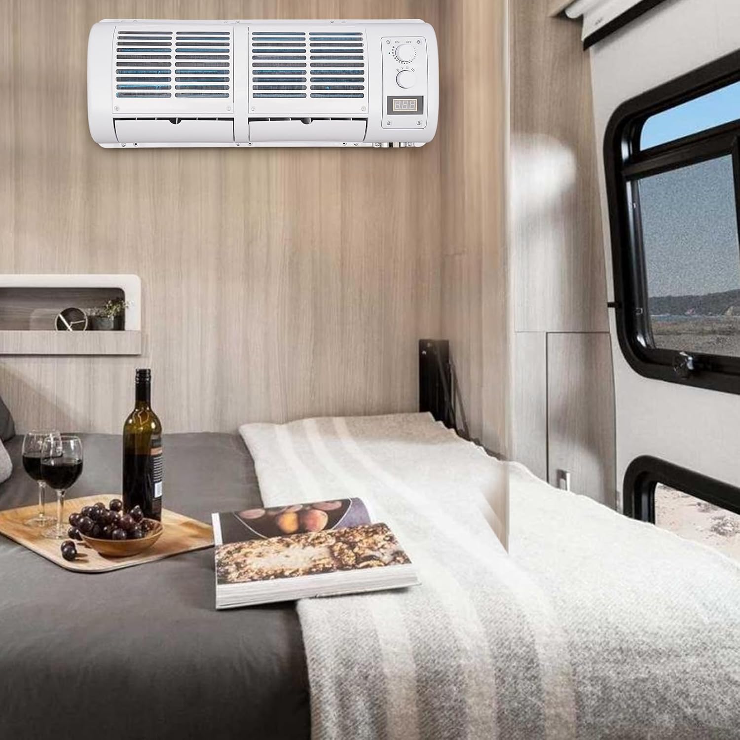 Electric Car Air Conditioner - 12V Portable Electric Car Air Conditioner Refrigeration 22525BTU/H 200W Truck Parking Air Conditioner Unit Van Portable Electric Car Refrigeration For Truck Van