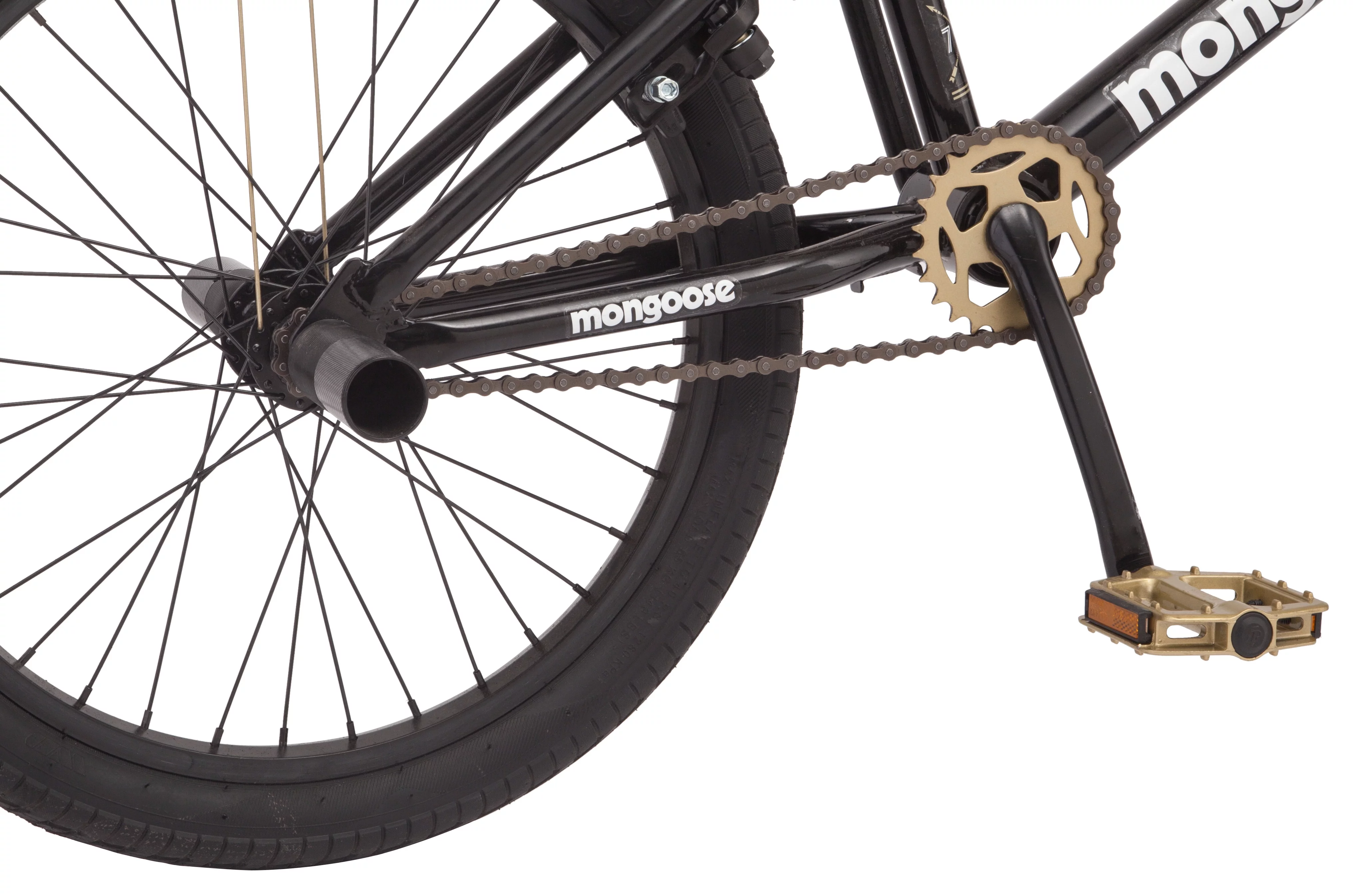 Mongoose BRAWLER Boys' Freestyle BMX Bike, 20" wheels, Black