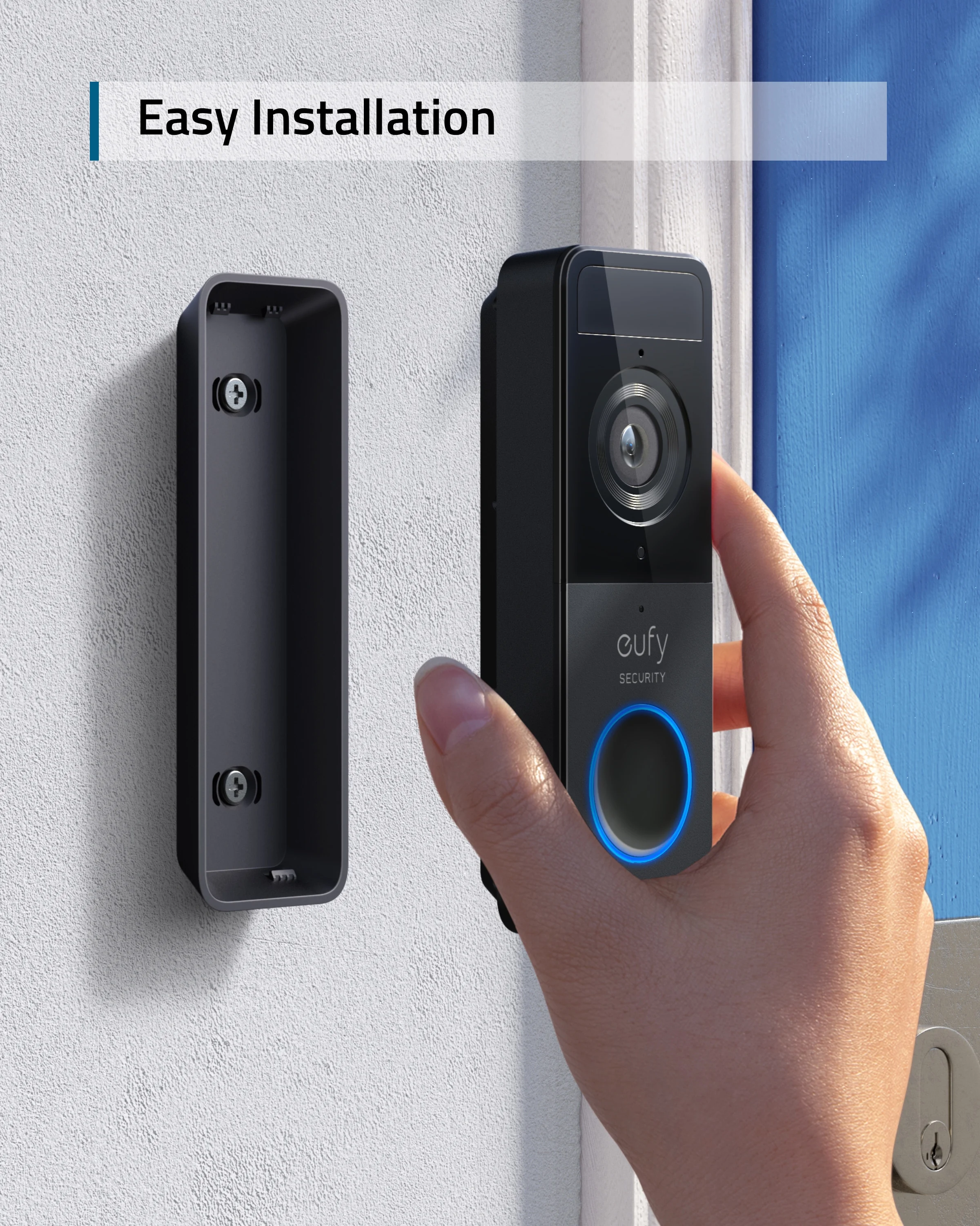 eufy Security by Anker- Wireless 1080p Video Doorbell with Chime, Locally Stored Data