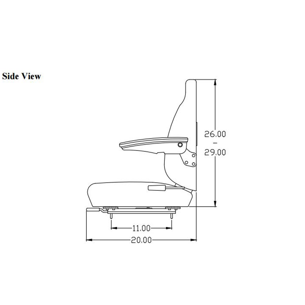 Seat Assembly Fits New Holland Loader Backhoe 555 555A 555B 555C 555D 555E 575D
