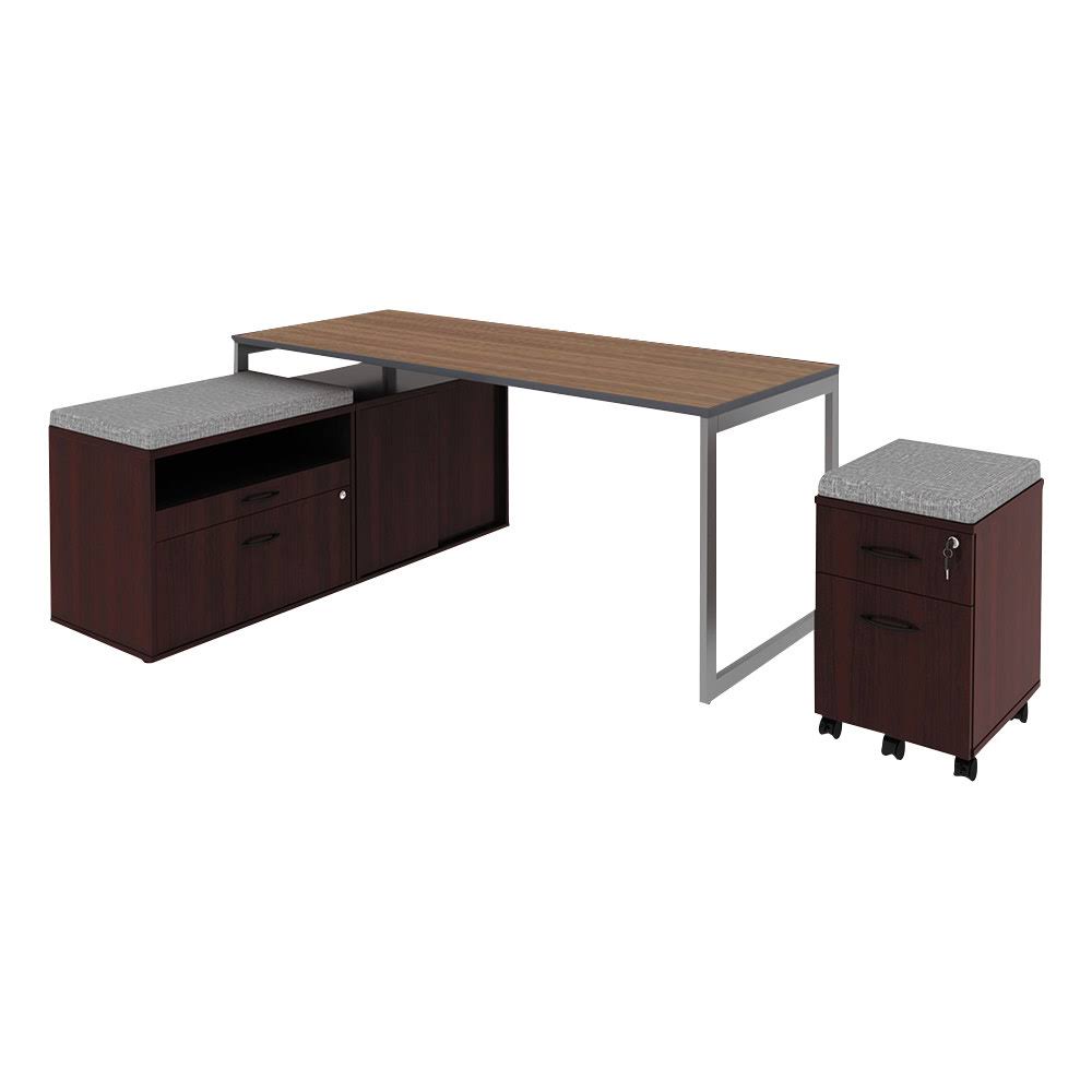 Alera Reversible Laminate Table Top, Rectangular, 71 1/2W x 29 1/2d, Espresso/Walnut