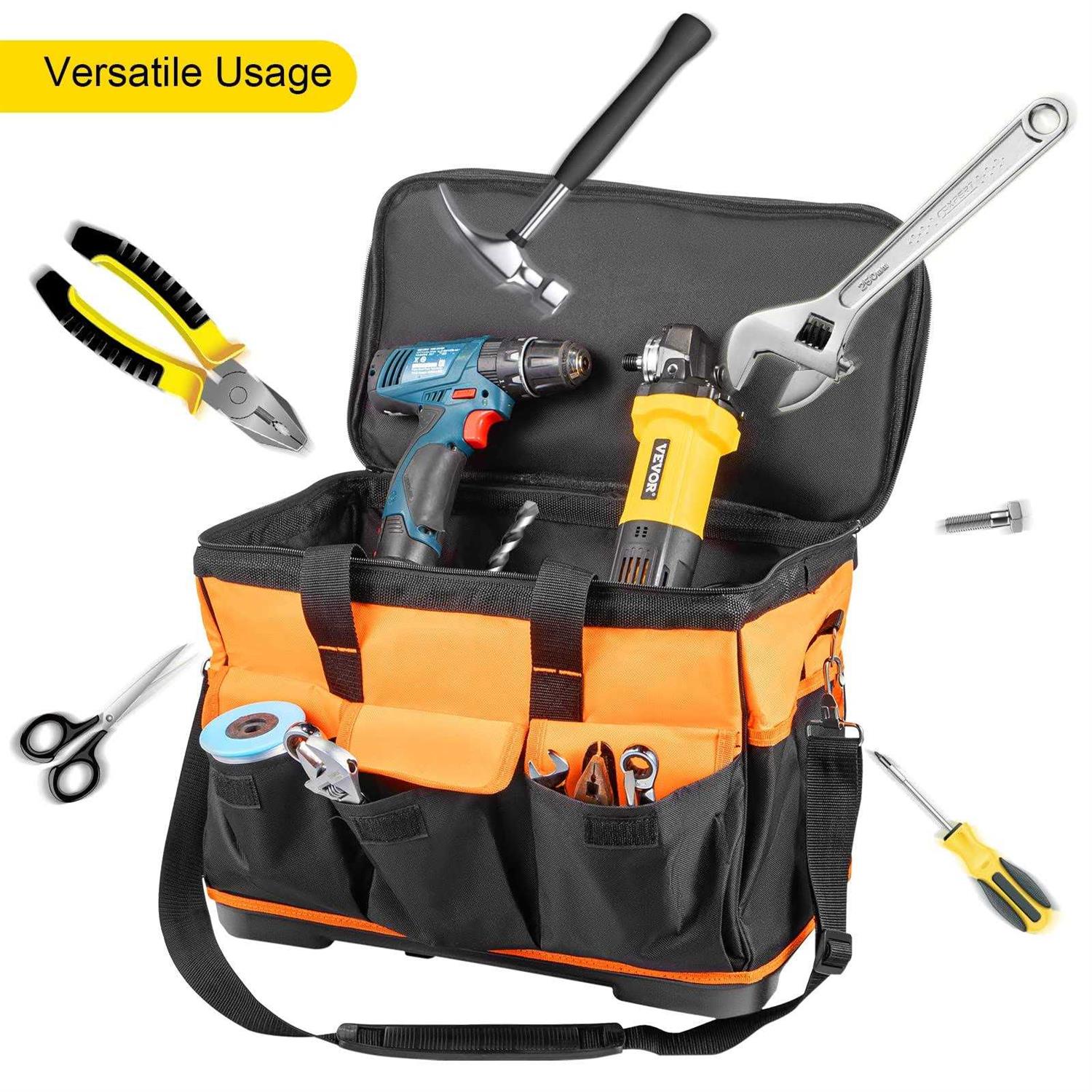 VEVOR Rolling Tool Bag 20-inch 17 Pockets Bag with Two 2.56in Wheels - Shop Hardware Tools Online Store