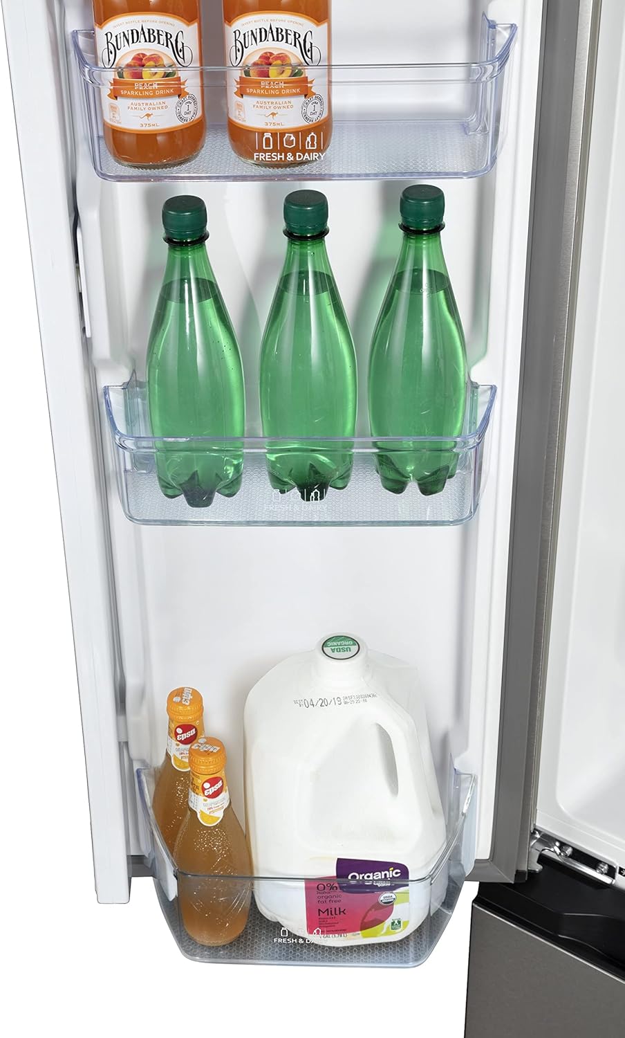 Hamilton Beach HBFR1504 Full Size Counter Depth Refrigerator with Two Freezer Drawers, 17.9 cu ft, Stainless