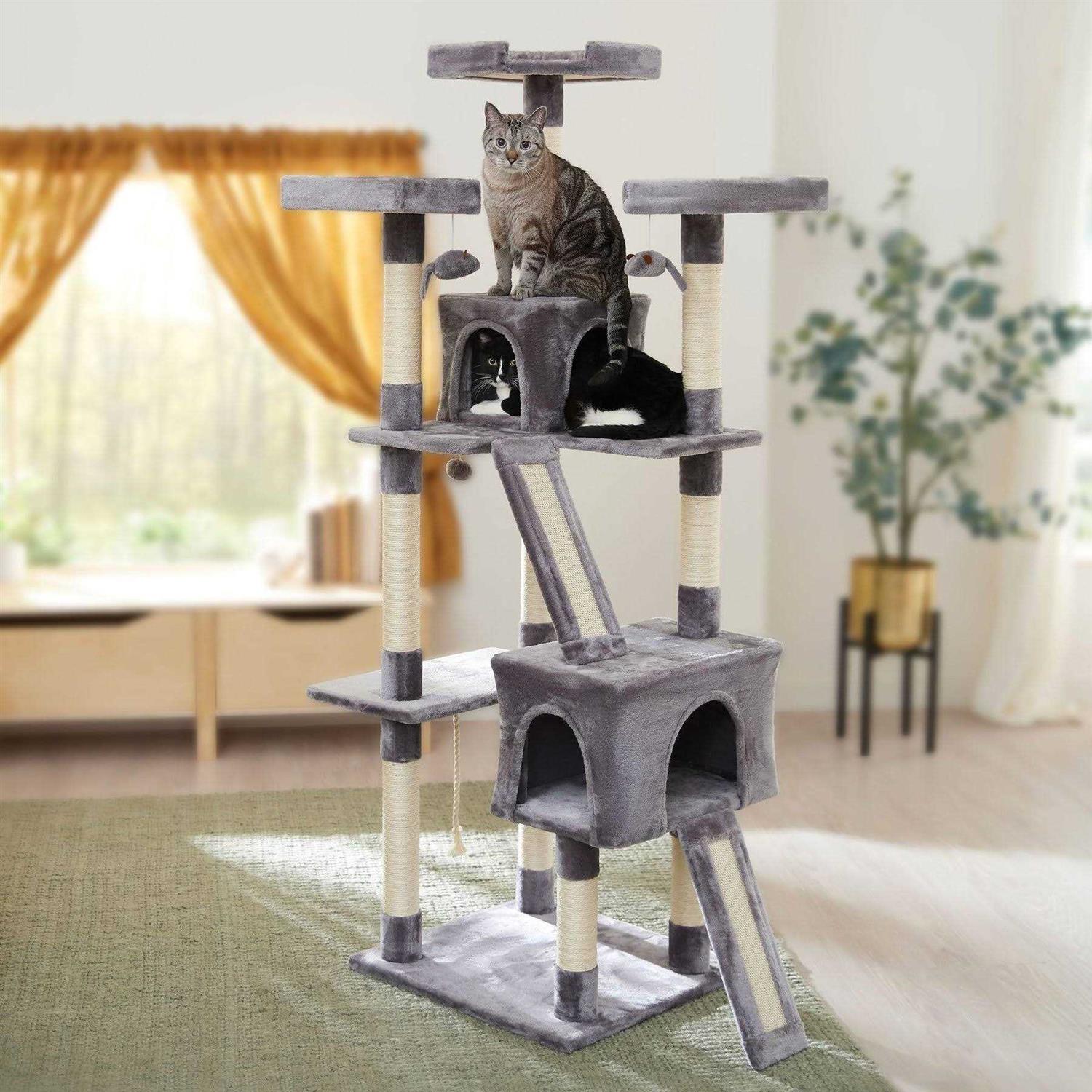 Frisco 72-in Faux Fur Cat Tree Condo