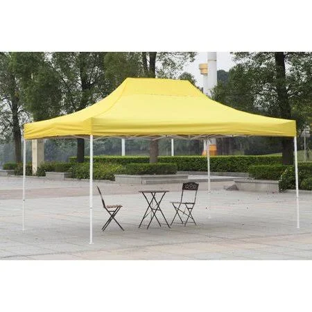 American Phoenix 10 ft. W x 15 ft. D Steel Pop-Up Canopy, Yellow