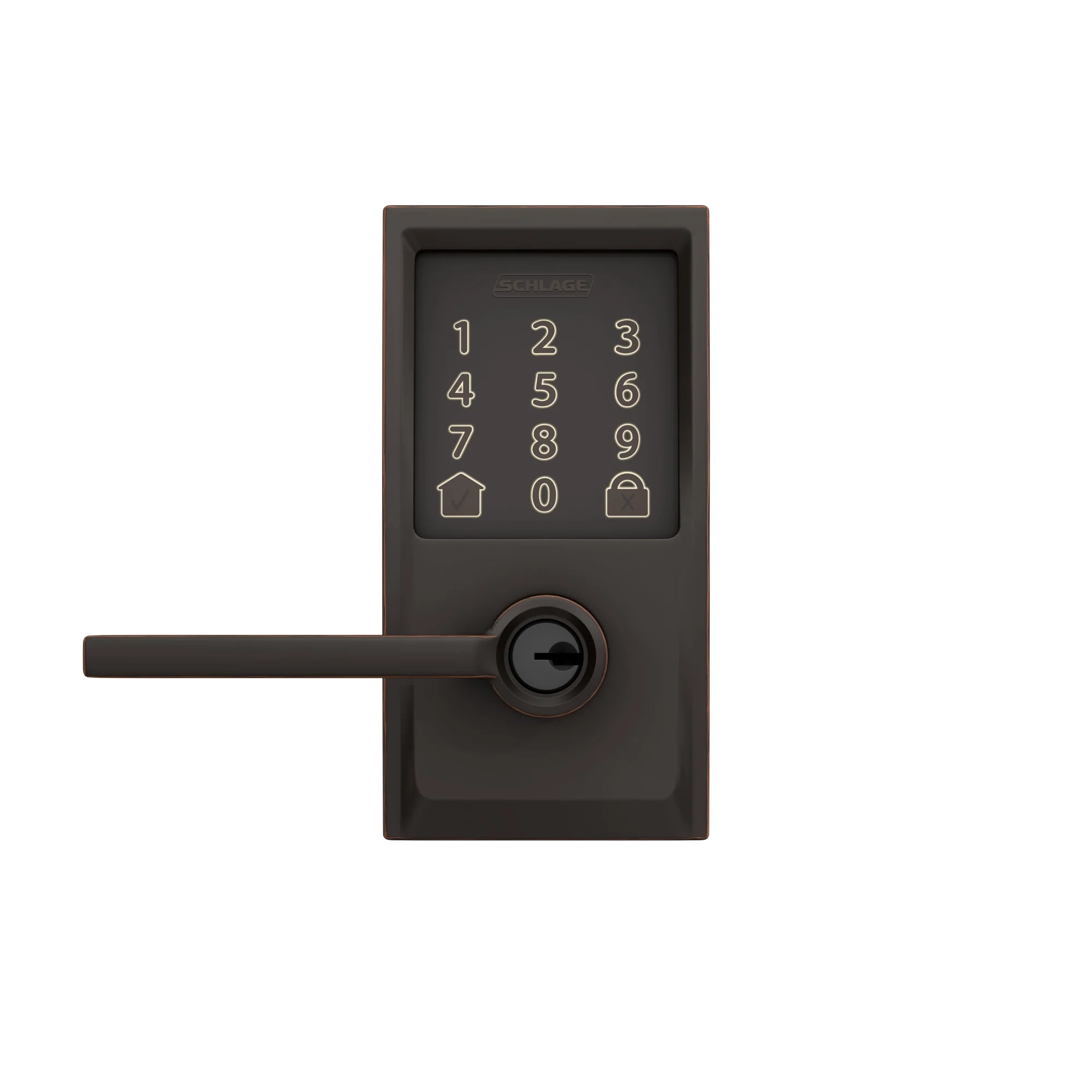 Schlage Fe789wb-Cen-Lat Encode Wifi Enabled Electronic Keypad Latitude Door Lever - Chrome