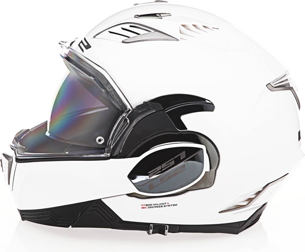 LS2 Valiant II Solid Modular Adult Street Helmets Gloss White / 2XL