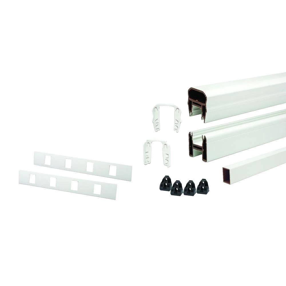 Trex Transcend 91.5 in. Composite Classic White Stair Rail Kit with 17 Balusters 032809