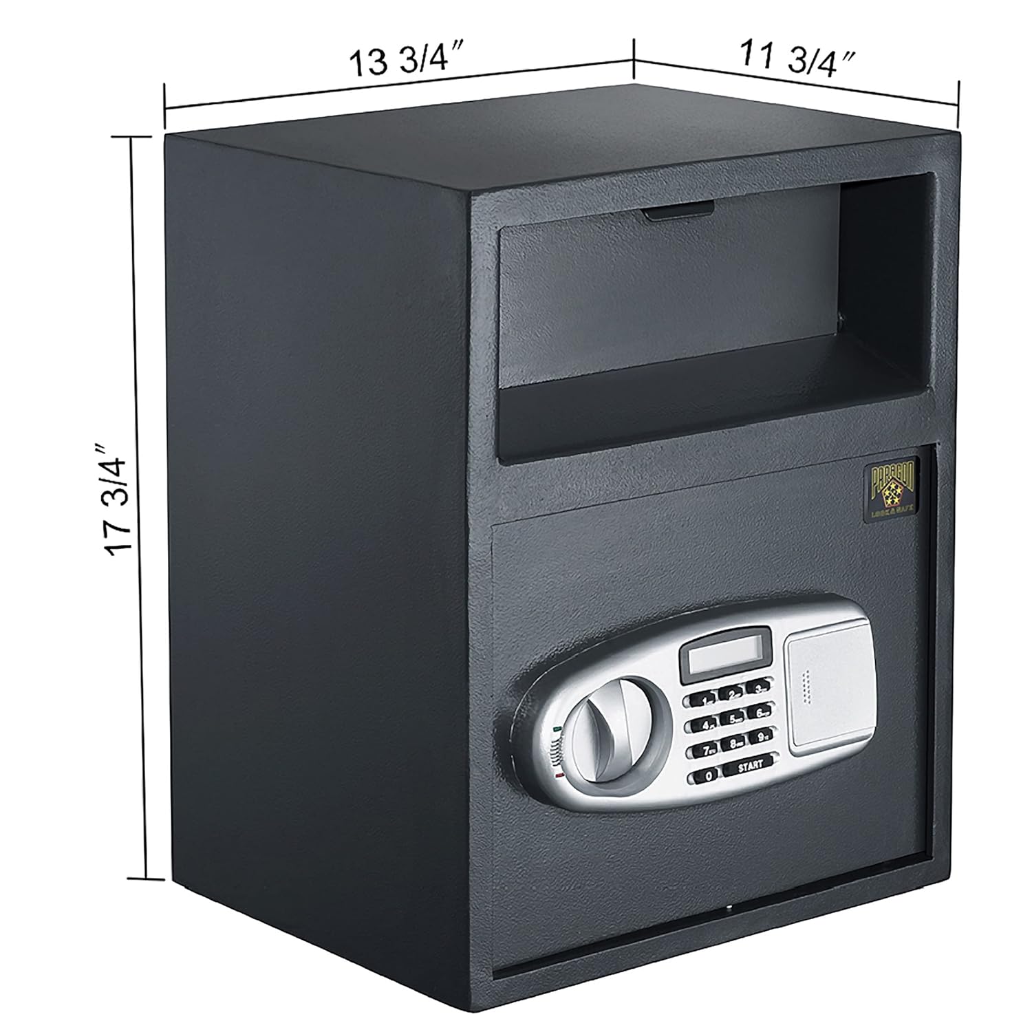 PARAGON LOCK & SAFE Digital Depository Safe – Electronic Drop Box with Keypad, 2 Manual Override Keys – Deposit Cash Easily – For Home or Business