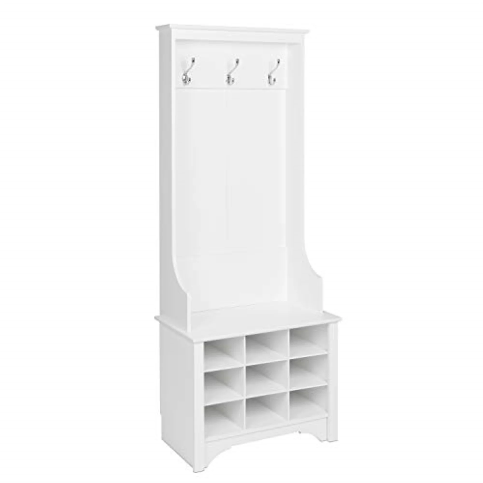 Prepac 9 Cubby 27" Hall Tree in White