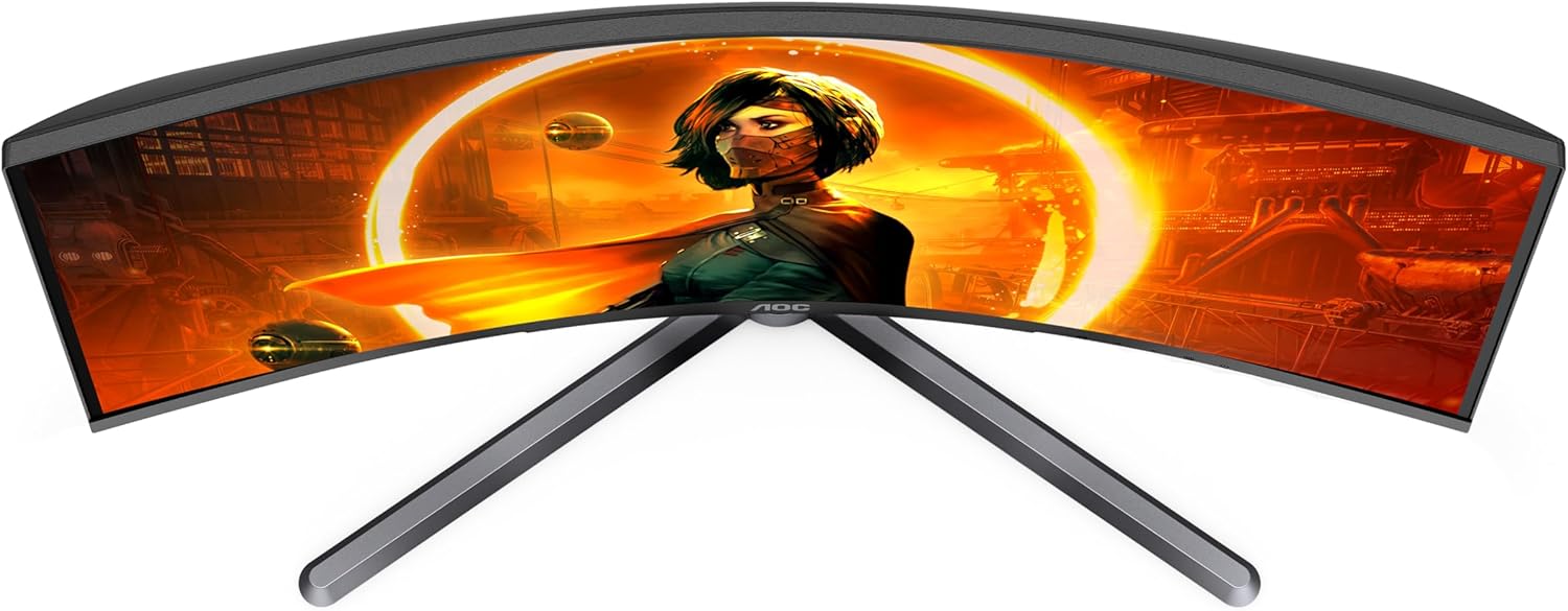 AOC CQ32G3SE 32" Curved Frameless Gaming Monitor 2K QHD, 1000R Curved VA, 1ms, 165Hz, AMD FreeSync Premium, Black, Refurbished (Renewed)