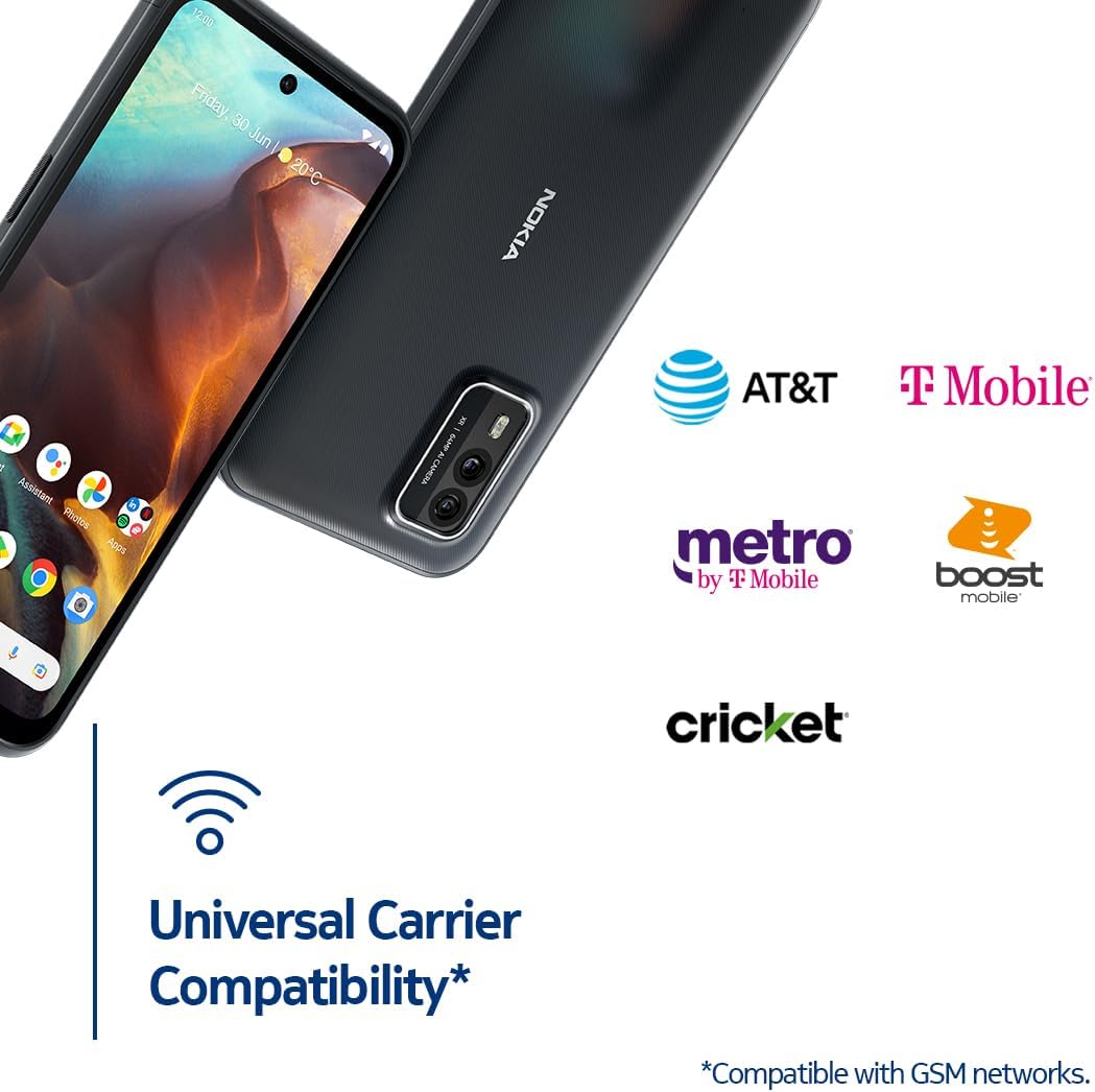 Nokia XR21 5G | Android 12 | Unlocked Rugged Smartphone | Dual SIM | US Version | 6/128GB | 6.49-Inch Screen | 64MP Dual Camera | Midnight Black