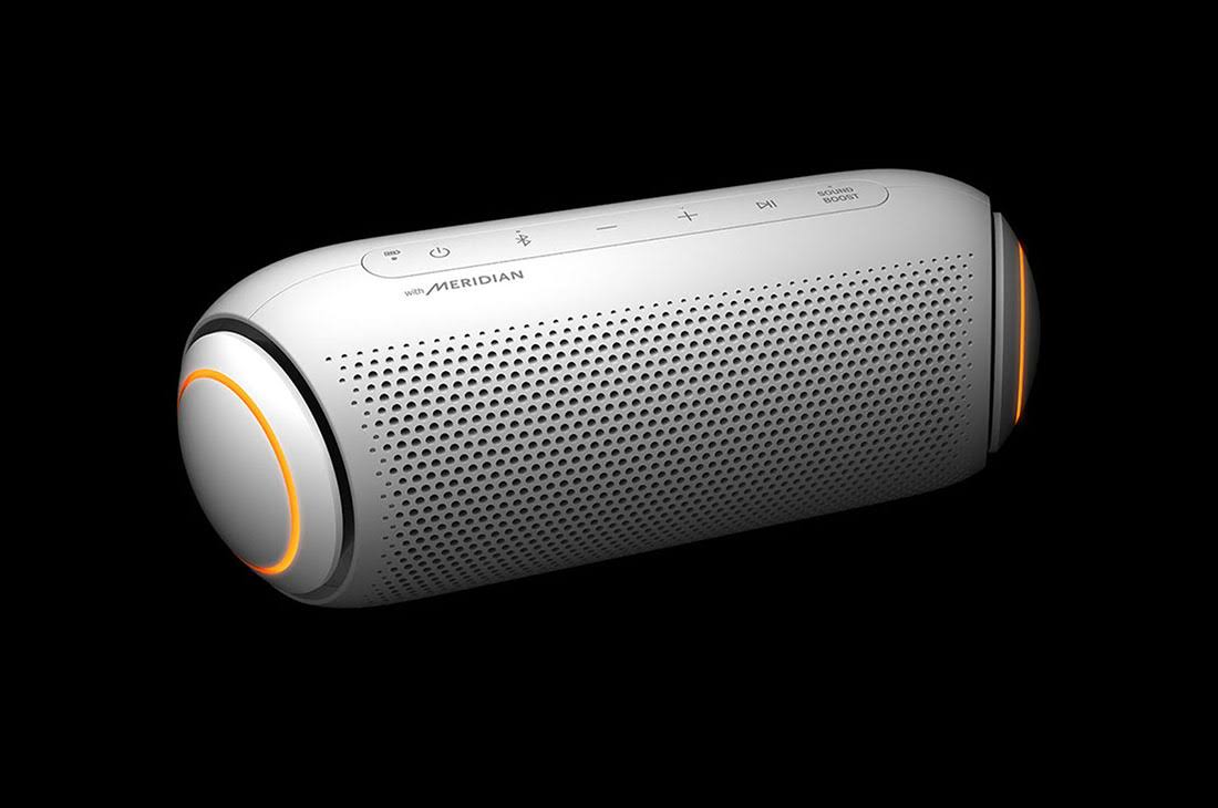 LG XBOOM Go Portable Bluetooth Speaker with Meridian Technology, White - Pl5w