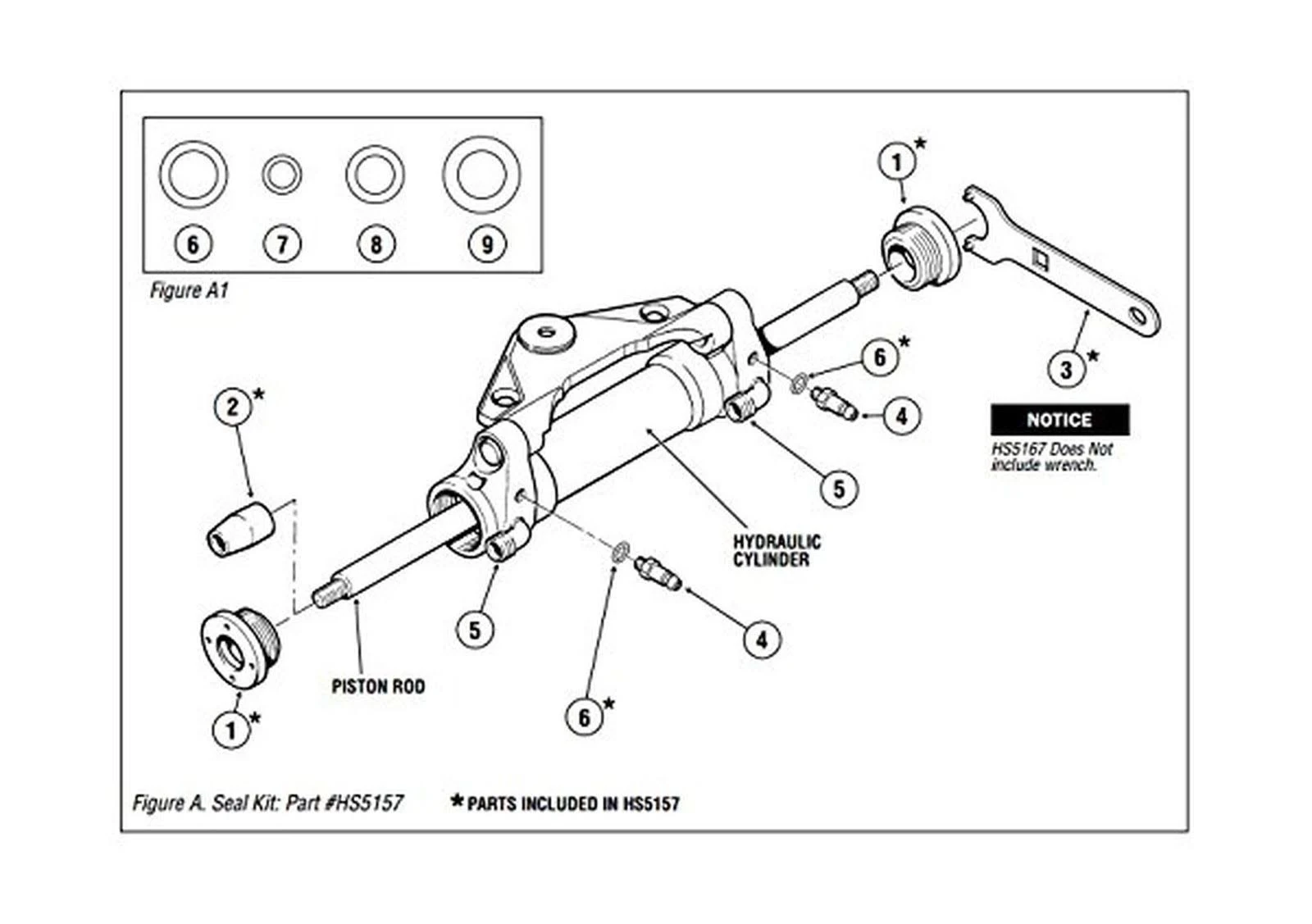 Seastar HS5157 Hydraulic Cylinder Seal Kit