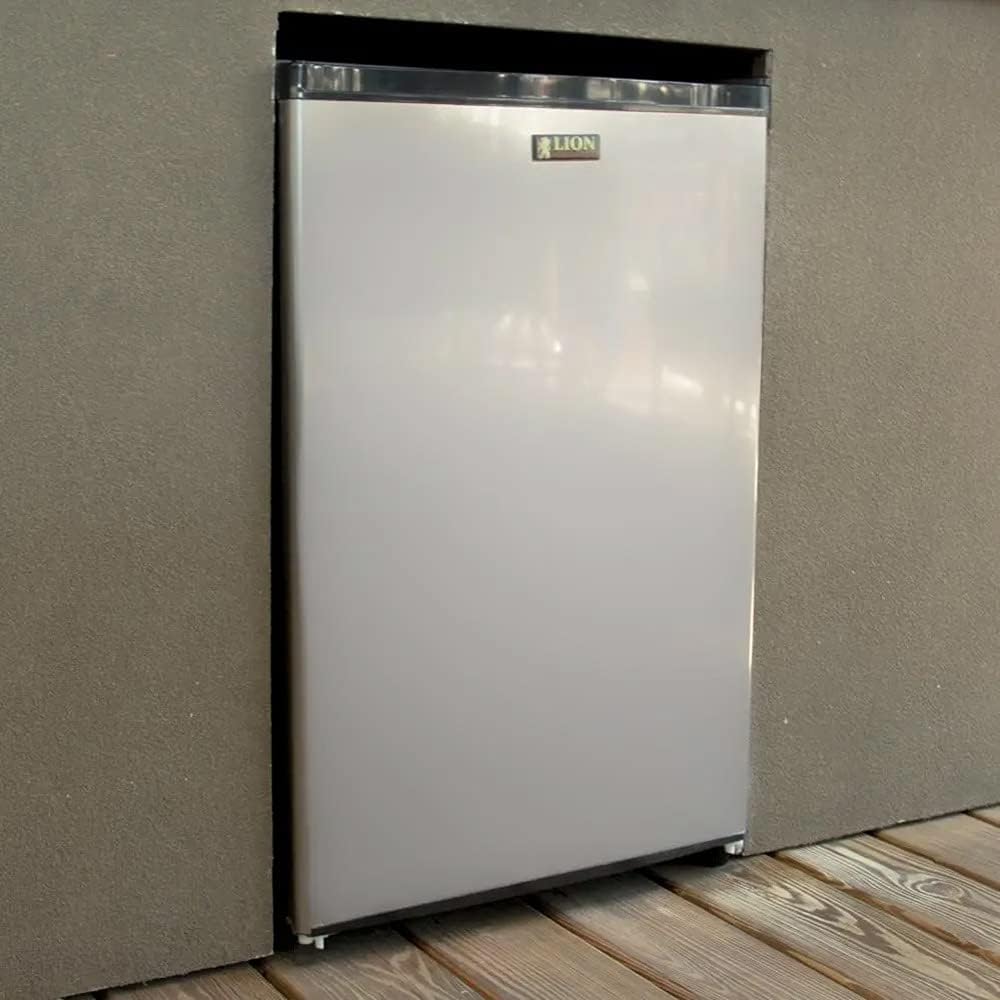 Lion Premium Grills 1001 Refrigerator with Stainless Steel Front Door, 32 by 20-1/8-Inch