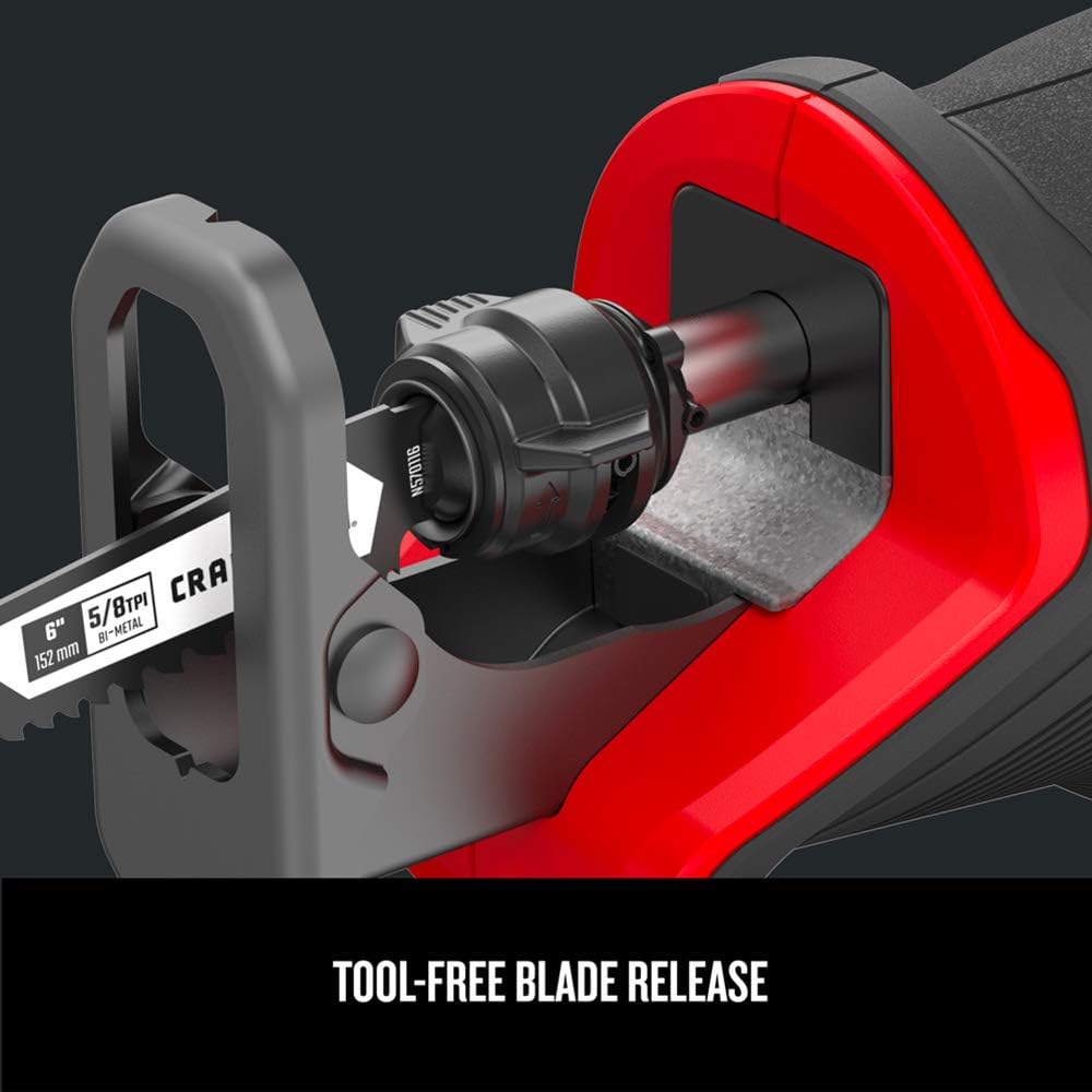 CRAFTSMAN V20 Reciprocating Saw, Cordless, Tool Only (CMCS300B) , Red