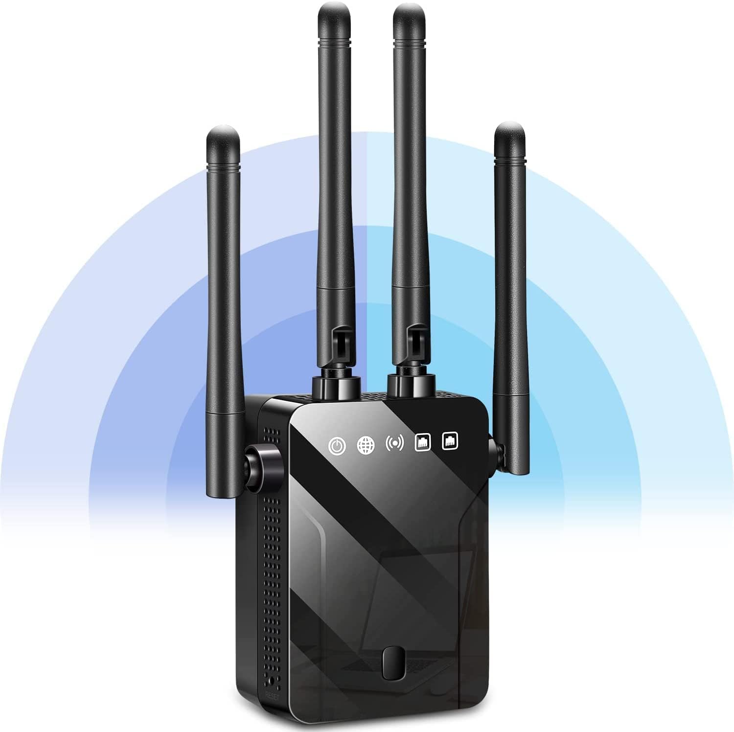 2022 WiFi Range Extender, 1200Mbps WiFi Signal Booster up to 5000sq.ft, Internet Booster for Home, Wireless Internet Repeater WiFi Signal Amplifier with Ethernet Port Pack of 2