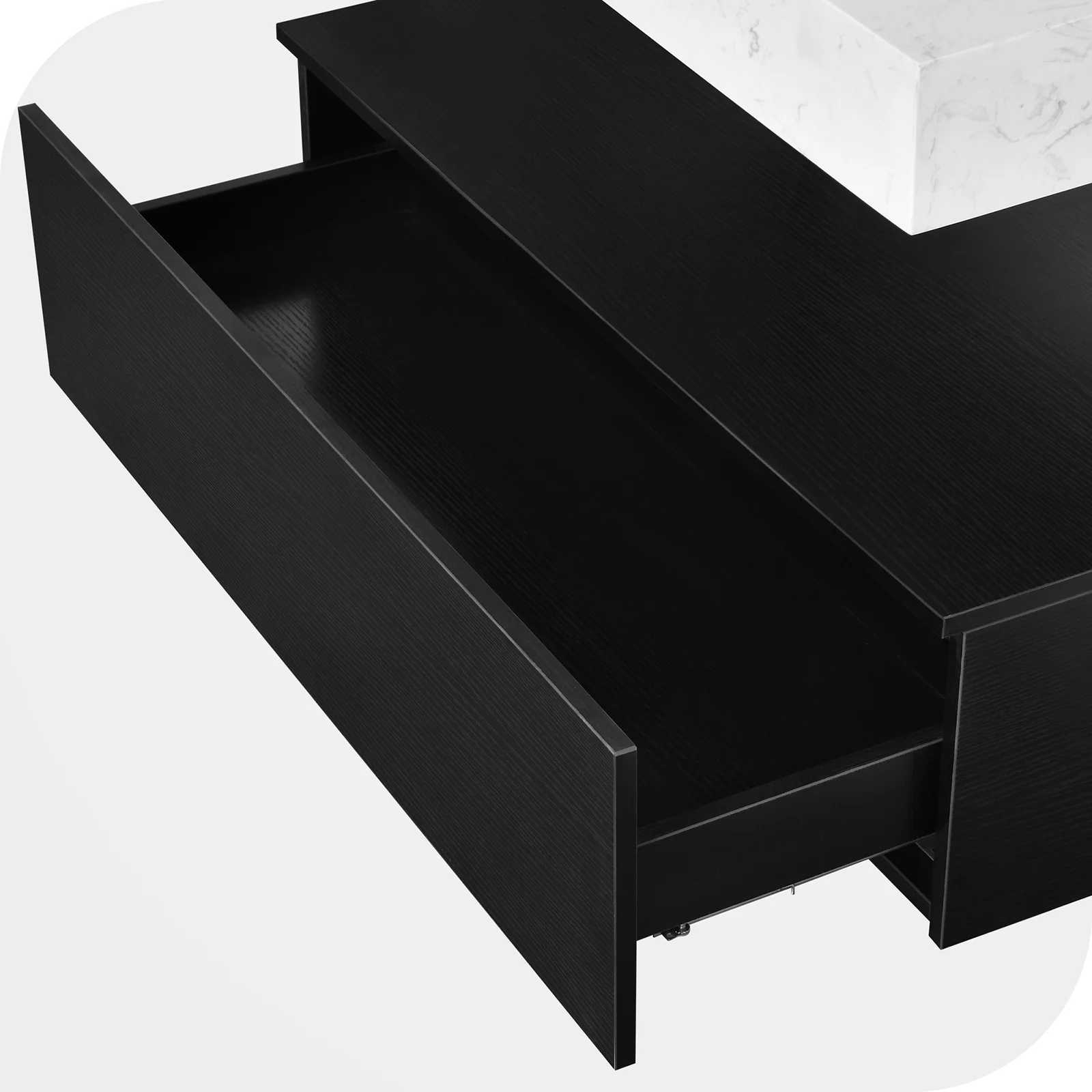 DEXTRUS 39.4'' Single Floating Bathroom Vanity , Wall Mounted With Drawer,Ceramic Sink Vessel