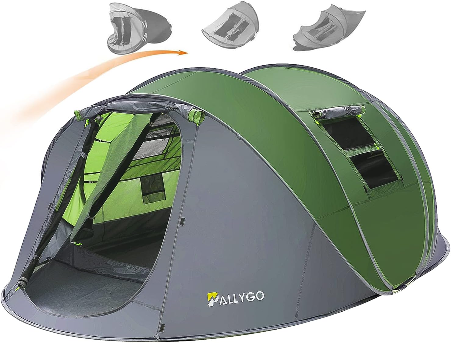 PALLYGO Easy Pop Up Tent 6 Person Tents for Camping Traveling Double Layer Waterproof Instant Family Camping Tents…