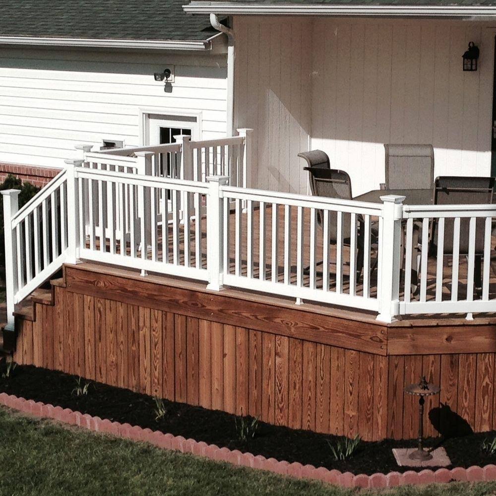 Weatherables Vanderbilt 3 ft. H x 8 ft. W White Vinyl Railing Kit