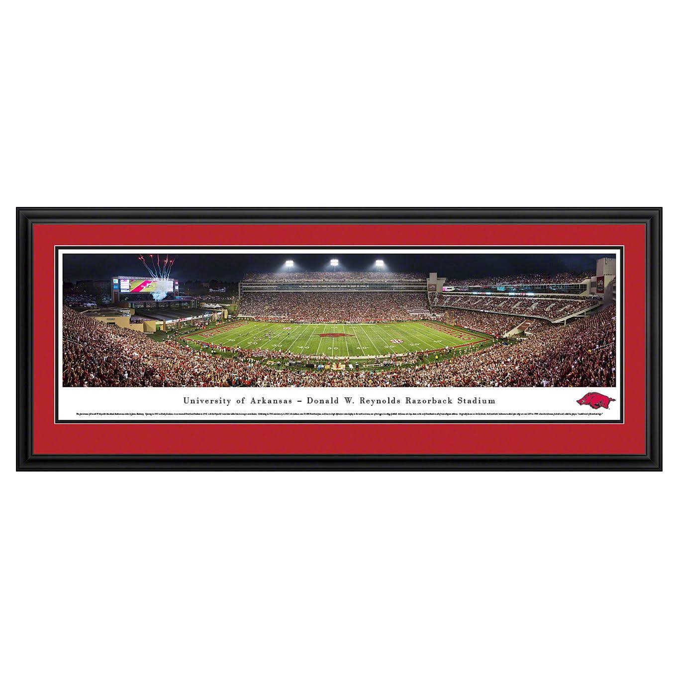 Arkansas Razorback Football - Stripe - Deluxe Frame