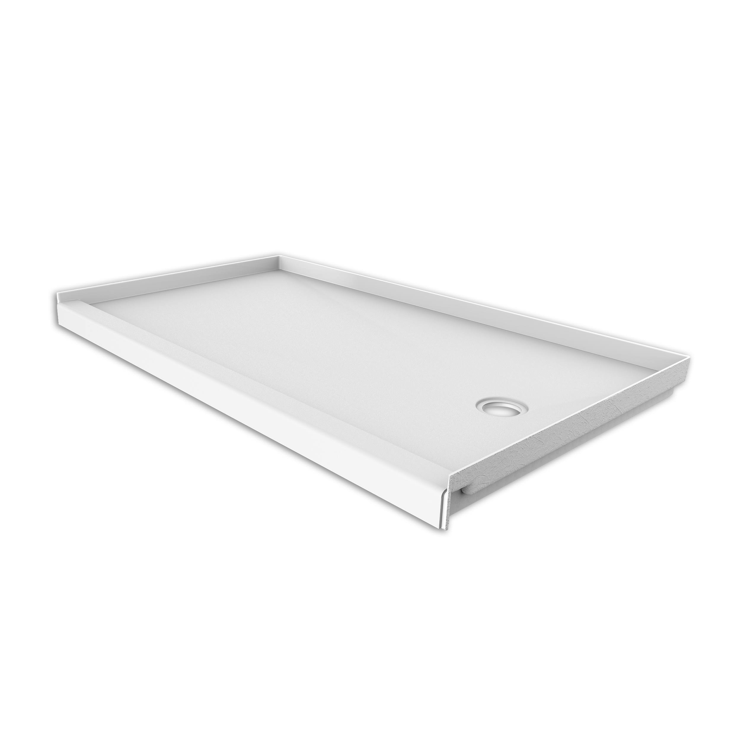 FlexStone FLXSBR6030WH 30x22 x 60x22 Single Shower Base Finish: White, Drain Location: Right