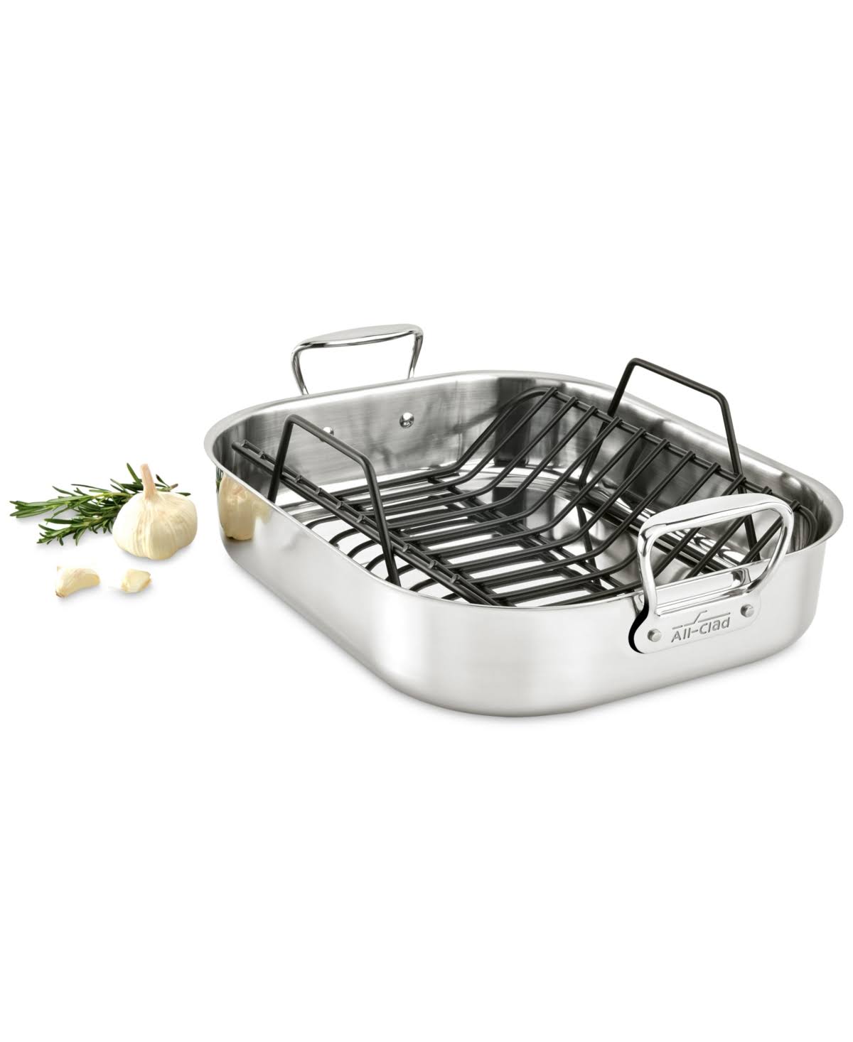 All-Clad Large Stainless Steel Roaster with Rack