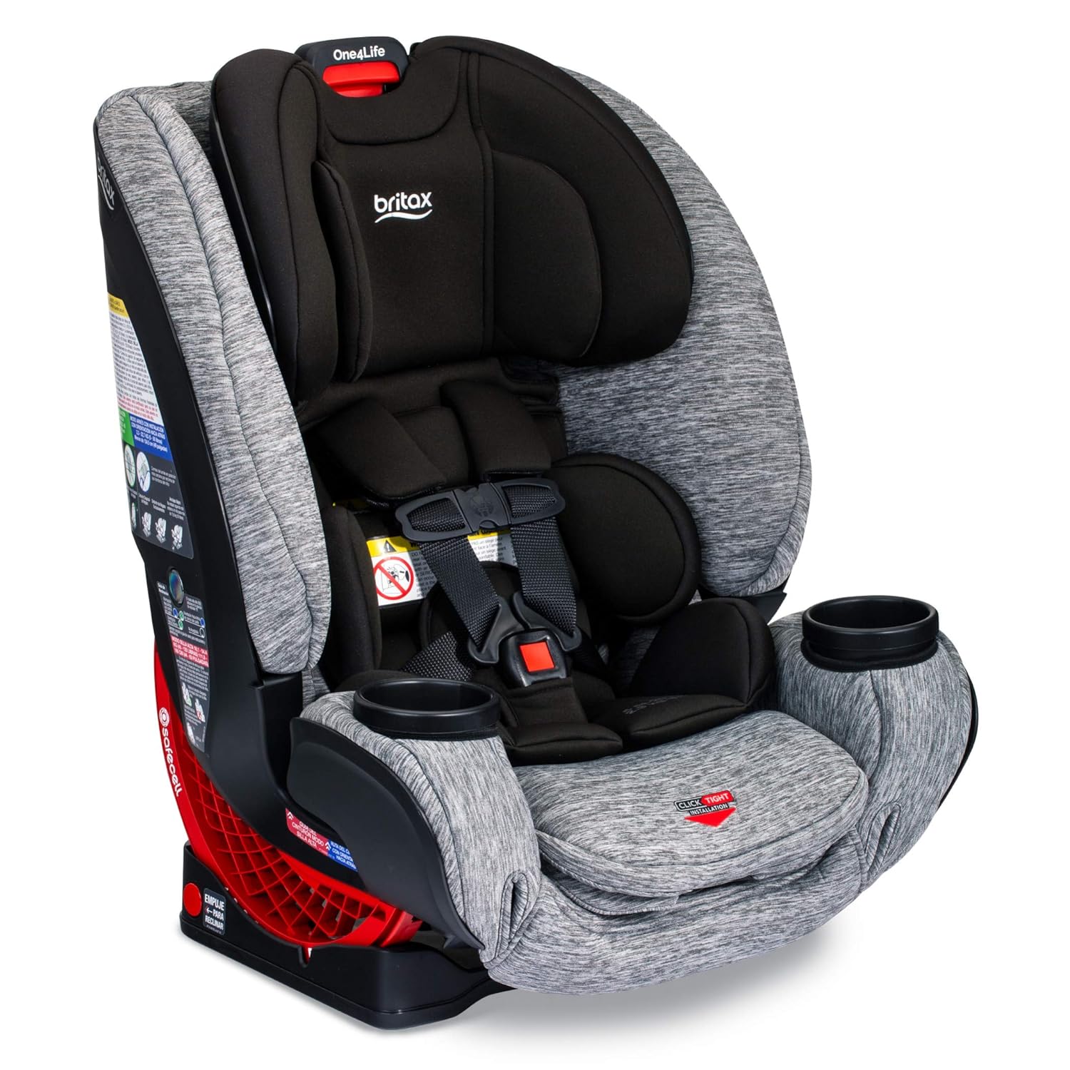 Britax One4Life ClickTight All-in-One Car Seat – 10 Years of Use – Infant, Convertible, Booster – 5 to 120 Pounds - SafeWash Fabric, Plum
