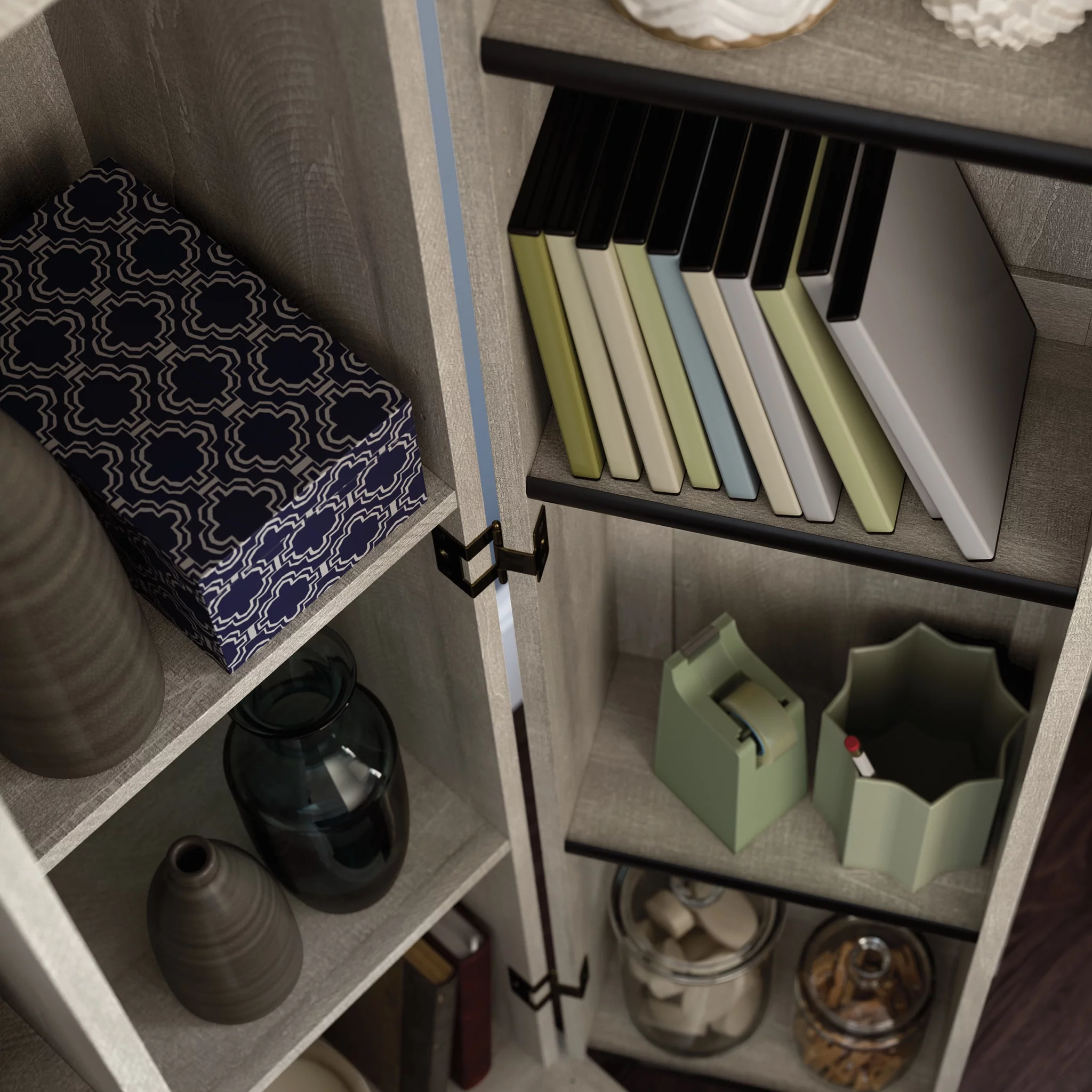 Sauder Storage Cabinet, Spring Maple Finish
