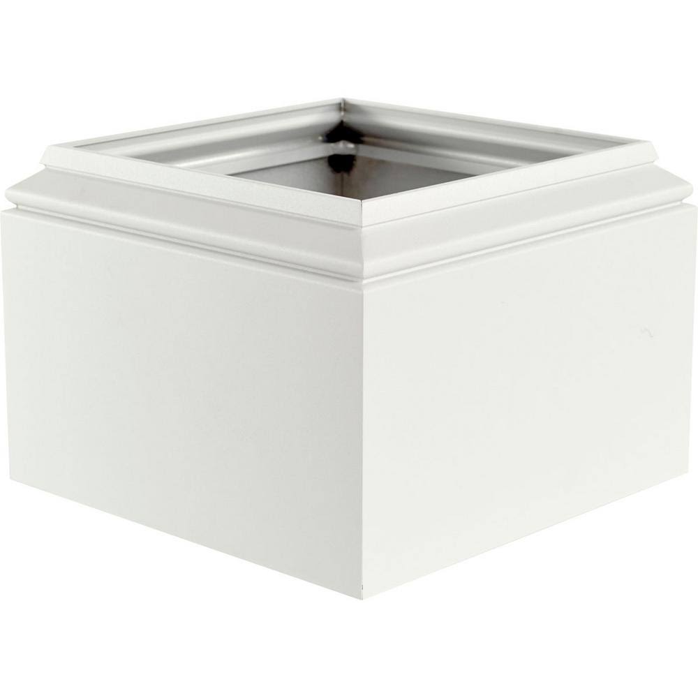 AFCO 6 in. Aluminum Natchez Capital and Base with Feature for Endura-Aluminum Natchez Style Columns, Wicker Finish