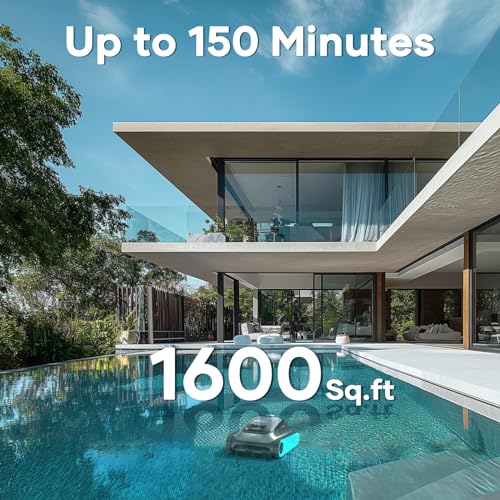 (2024 Upgraded) AIPER Scuba S1 Cordless Robotic Pool Cleaner, Wall Climbing Pool Robot Vacuum, WavePath Navigation 2.0 with Periodic Cleaning, Last 150 Minutes for In-ground Pools up to 1600 Sq.ft