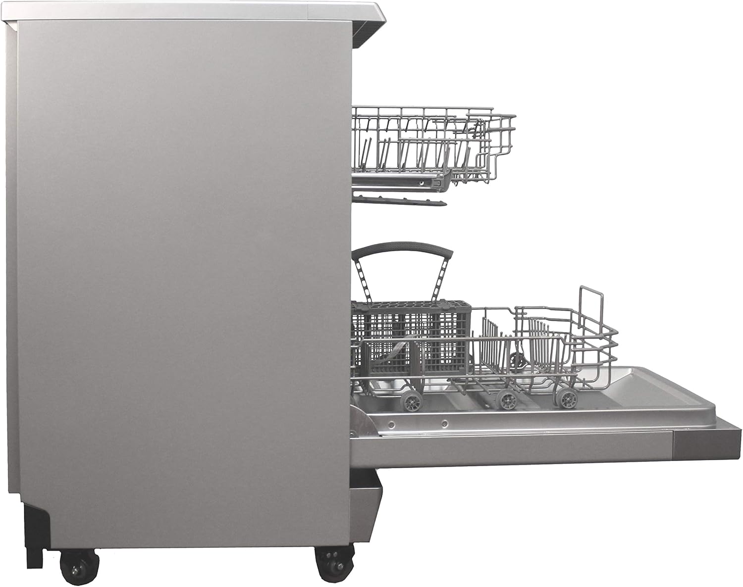 SPT SD-9263SS 18″ Wide Portable Stainless Steel Dishwasher with ENERGY STAR, 6 Wash Programs, 8 Place Settings and Stainless Steel Tub