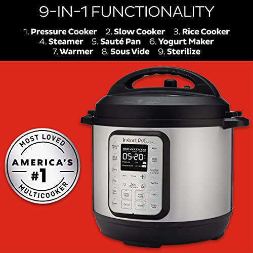 Instant Stainless Steel Duo Plus 9-In-1 Electric Dishwasher Safe Outer Lid Automatic pressure cooker
