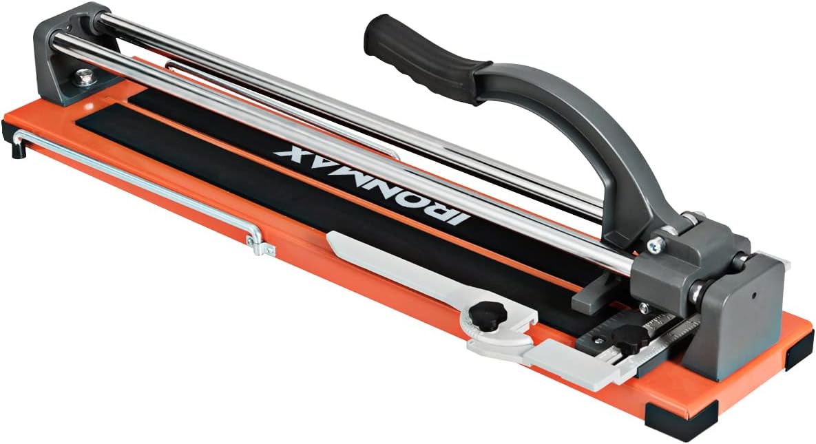 Goplus 24 Inch Manual Tile Cutter, Professional Porcelain Ceramic Floor Tile Cutter with Tungsten Carbide Cutting Wheel, Ergonomic Handle, Anti-skid Feet & Removable Scale