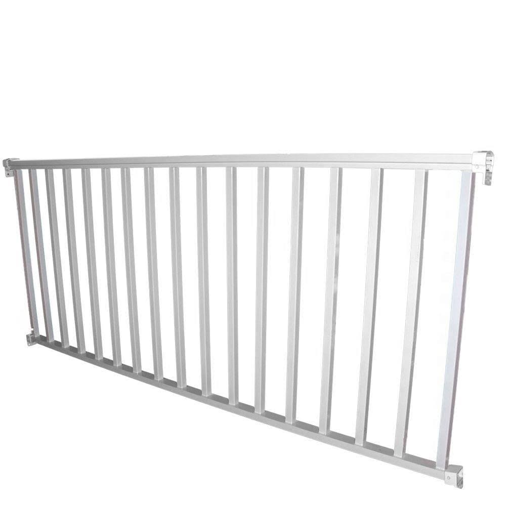 Wolf Handrail 6-ft x 2.75-in x 42-in White Aluminum Deck Rail Kit Balusters Included (Assembly Required) | WH6CW