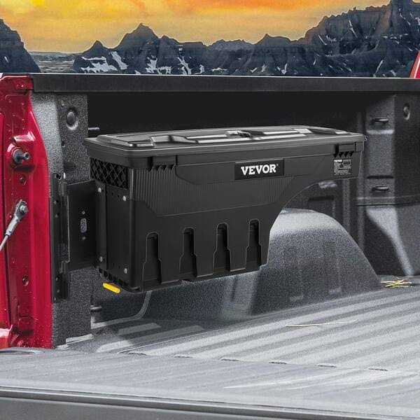 VEVOR Truck Bed Storage Box Lockable Lid Waterproof ABS Wheel Well Tool Box 6.6 Gal/20 L - Shop Hardware Tools Online Store